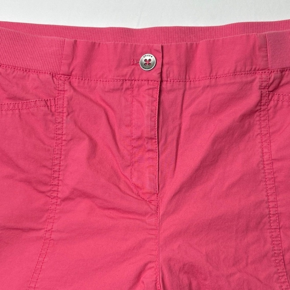 Chico's Womens High Rise Brigitte So Slimming Bermuda Shorts Size 2/12 Pink - Picture 9 of 10